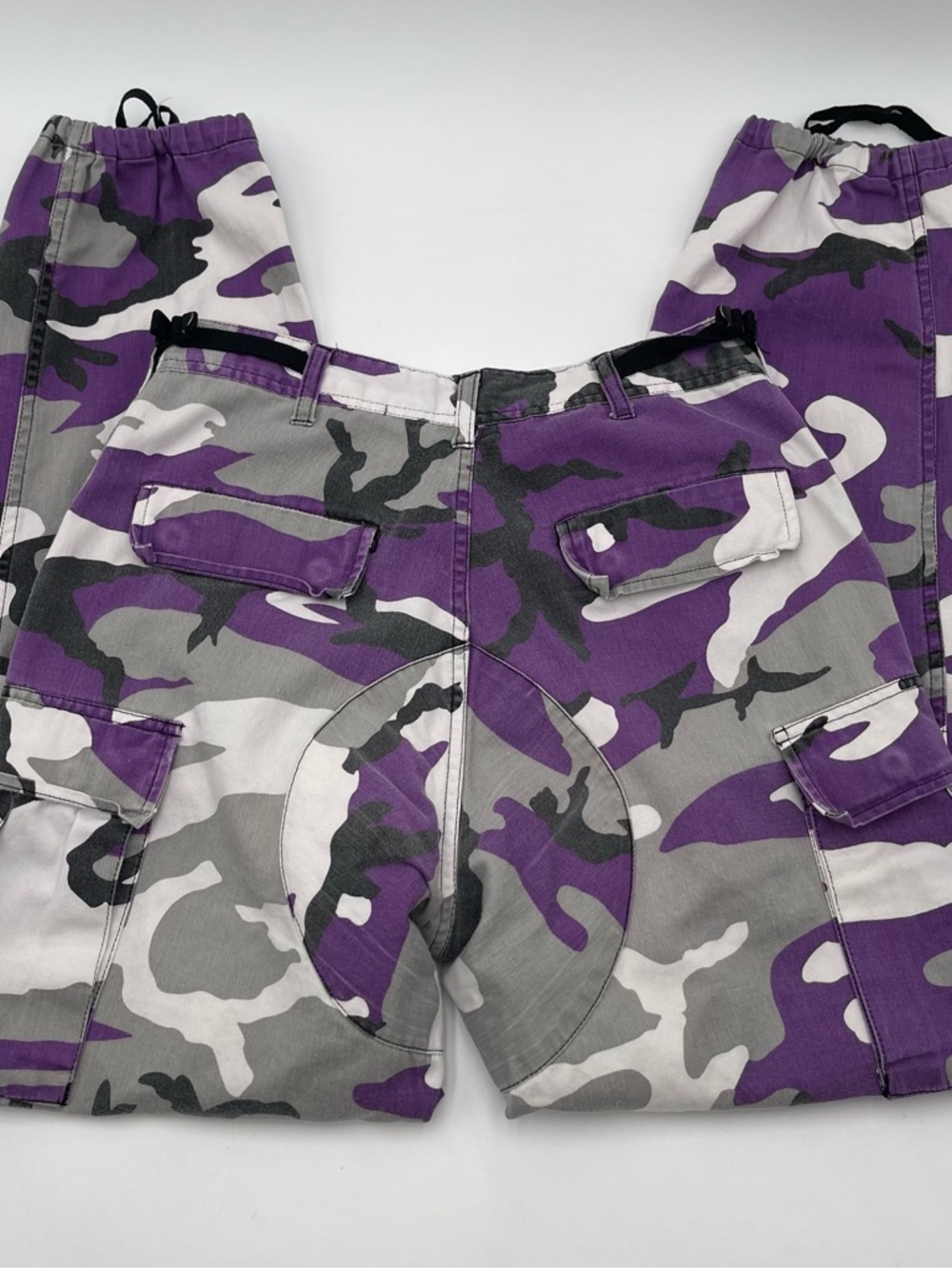 Rothco Pants Purple Camo BDU Cargo Button Fly Drawstring Hem Tactical Sz Small - Picture 4 of 13